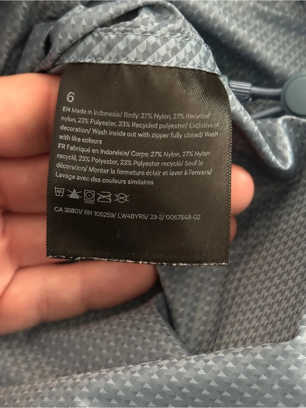 Lululemon Cinch-Back Half-Zip Hiking Pullover Utility Blue sz 6